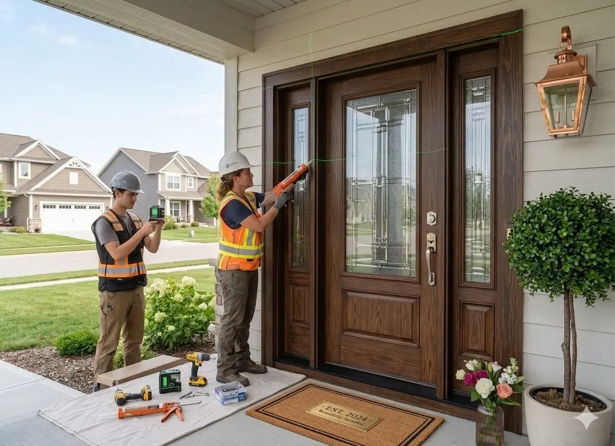 Front entry door installation option for New Jersey homes