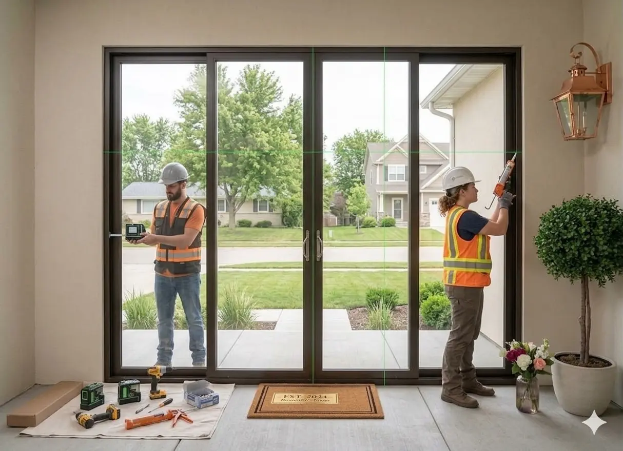 Sliding patio door installation option for residential homes