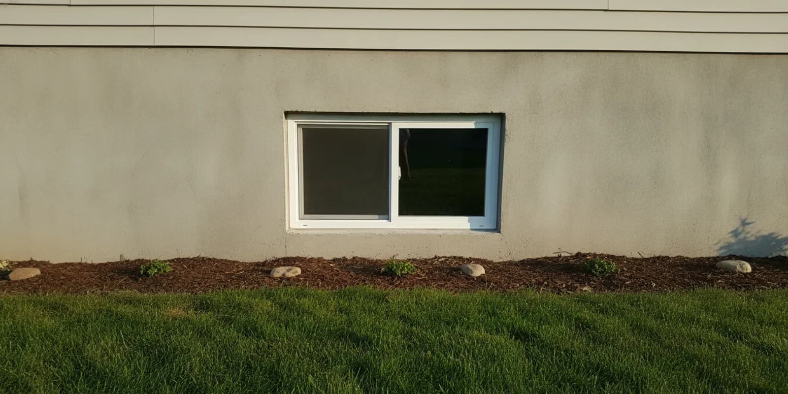 New basement window installed in a South Jersey home foundation