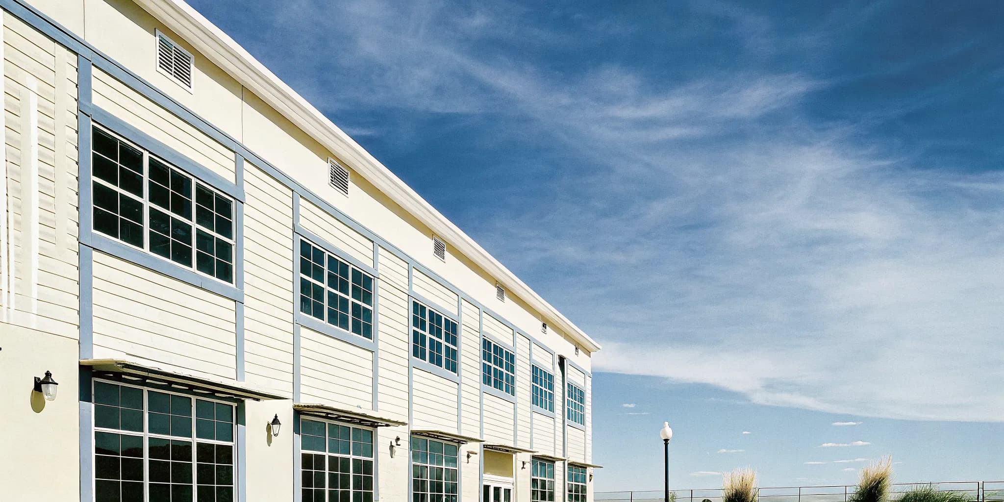 Modern commercial building with commercial energy efficient windows in New Jersey