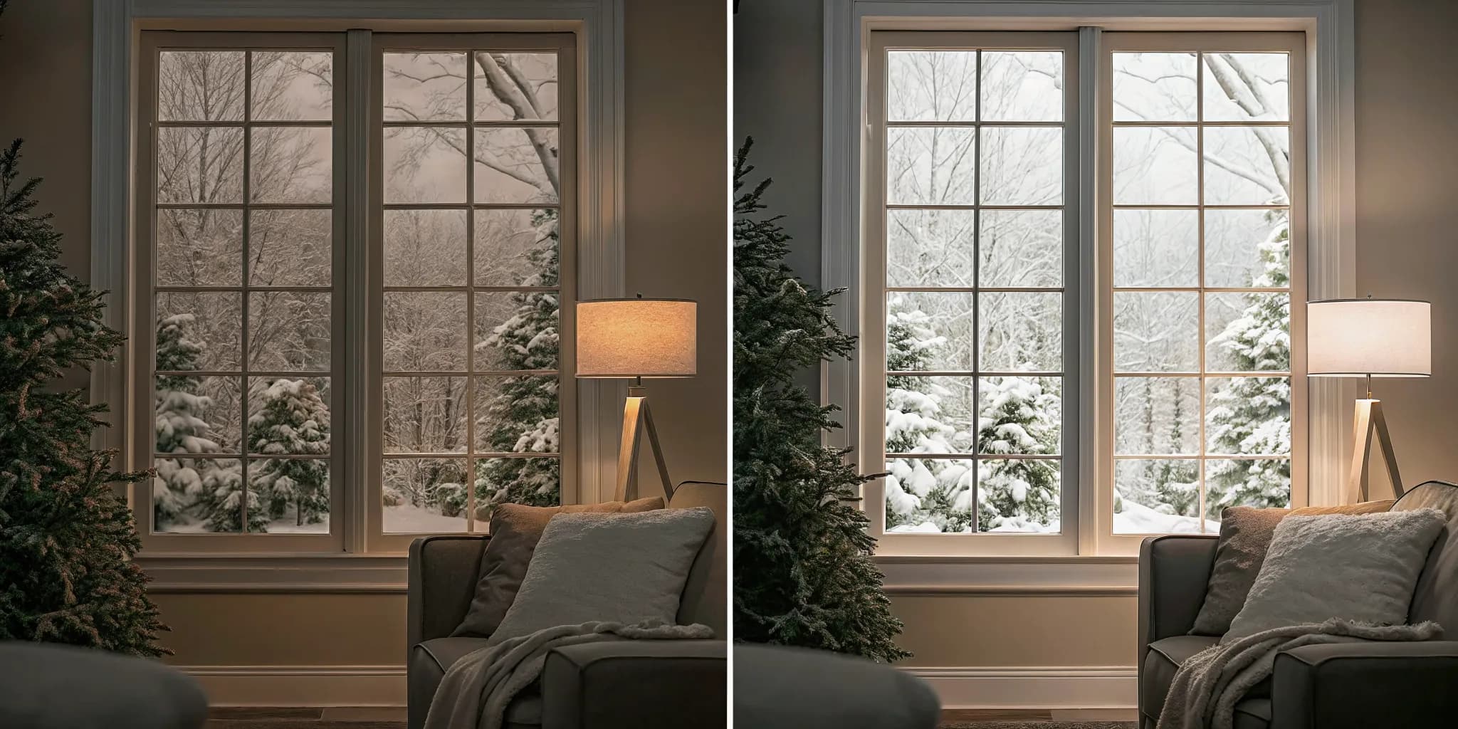 Warm New Jersey home interior with energy-efficient replacement windows