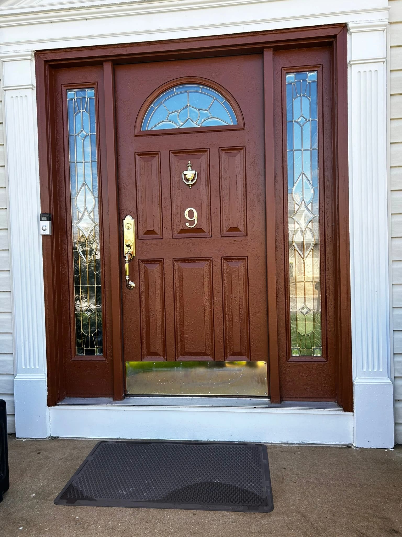 Craftsman style front entry door installation in Cherry Hill NJ by Cosello Construction