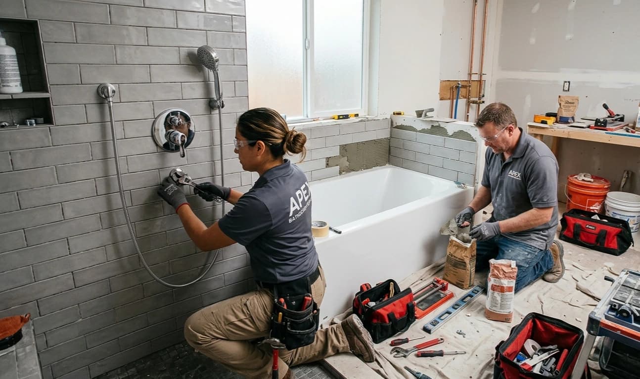 One-day bath system installation by Cosello Construction