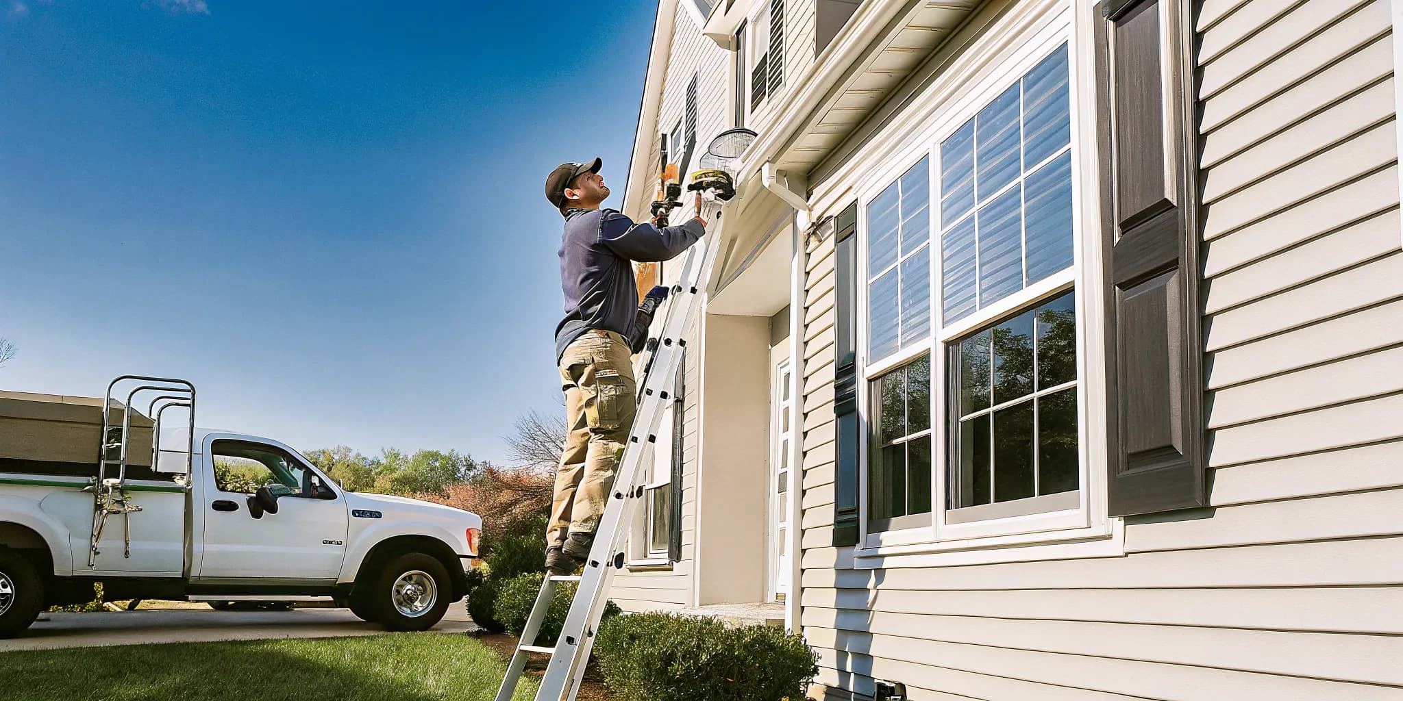 Professional contractor installing a new energy-efficient double hung replacement window in a South Jersey residential home