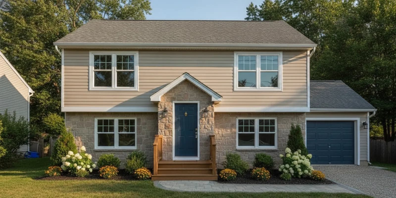 Newly installed replacement windows on a well-maintained New Jersey rental home