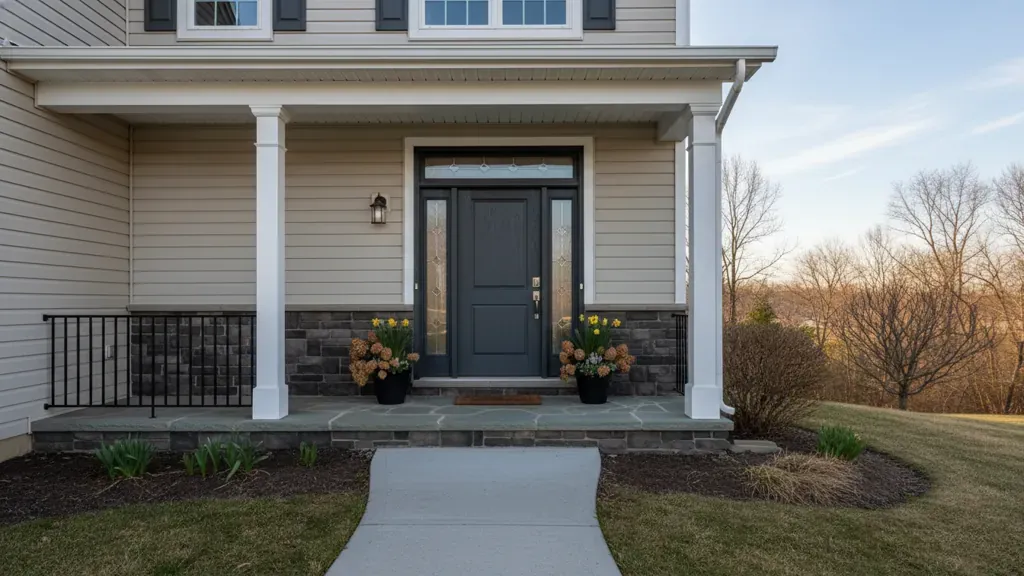 Energy efficient exterior door on a South Jersey home entry